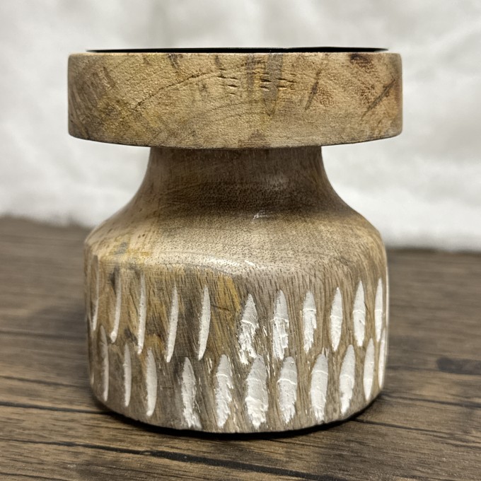 PORTAVELAS DE MADERA